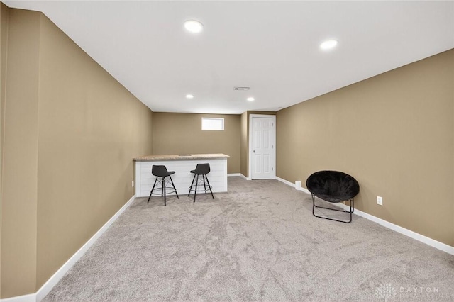 2858 Willow Ridge Dr, Colerain Twp, OH 45251 - living area featuring carpet floors and recessed lighting