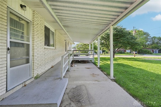 1513 Arrowhead Trl, Xenia, OH 45385 - covered porch featuring a lawn