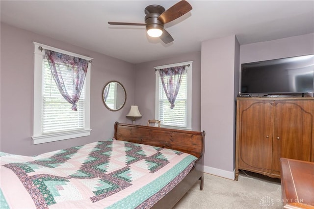2817 Whittier Ave, Dayton, OH 45420 - bedroom with light carpet and ceiling fan
