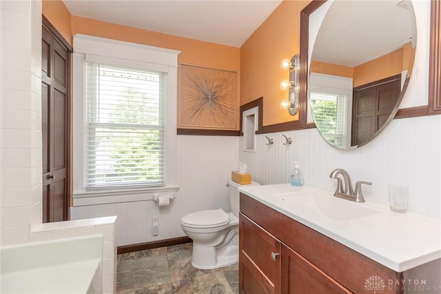 2817 Whittier Ave, Dayton, OH 45420 - full bathroom with vanity and stone finish floors