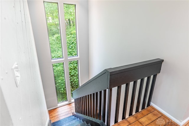 1839 Quail Hollow Rd, Washington Twp, OH 45459 - stairs featuring wood-type flooring