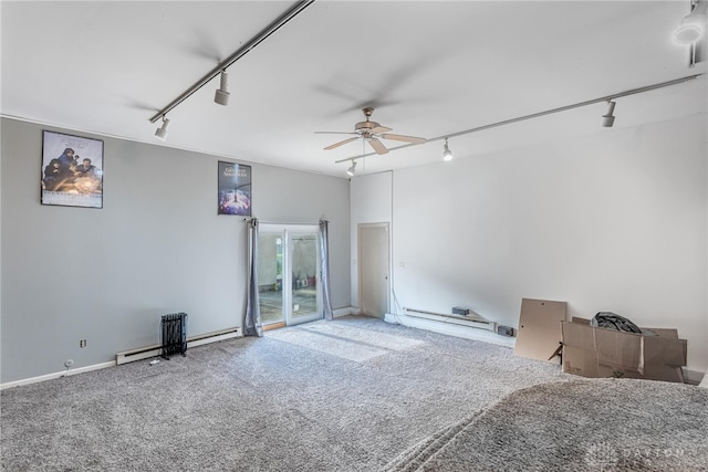 1839 Quail Hollow Rd, Washington Twp, OH 45459 - carpeted spare room with track lighting and a ceiling fan