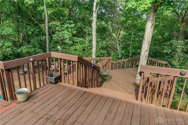 1839 Quail Hollow Rd, Washington Twp, OH 45459 - deck featuring a view of trees
