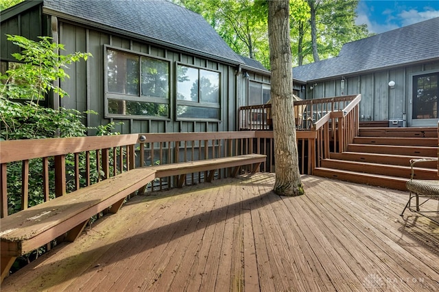 1839 Quail Hollow Rd, Washington Twp, OH 45459 - wooden deck with stairway