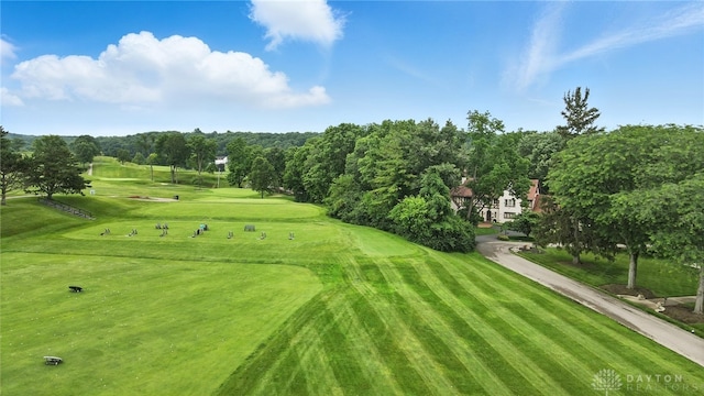 1160 Lytle Ln, Kettering, OH 45409 - surrounding community with a lawn, golf course view, and view of scattered trees