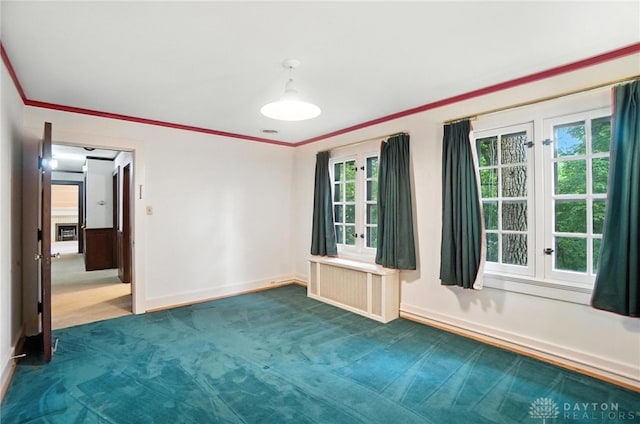 1160 Lytle Ln, Kettering, OH 45409 - empty room featuring crown molding and carpet floors