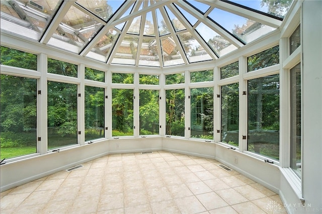 1160 Lytle Ln, Kettering, OH 45409 - unfurnished sunroom with plenty of natural light and a skylight