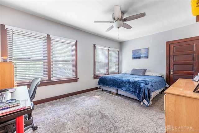 1525 Crescent Blvd, Kettering, OH 45409 - carpeted bedroom featuring a desk and a ceiling fan