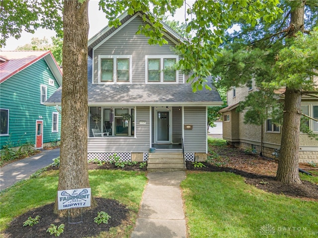 1525 Crescent Blvd, Kettering, OH 45409 - view of front of property with a front lawn