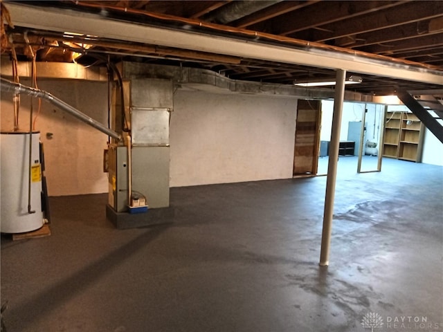 5757 S Dixie Hwy, Franklin, OH 45005 - below grade area with water heater and heating unit