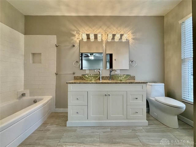 356 Old St Unit 122, Clearcreek Twp, OH 45036 - bathroom featuring double vanity and shower / washtub combination
