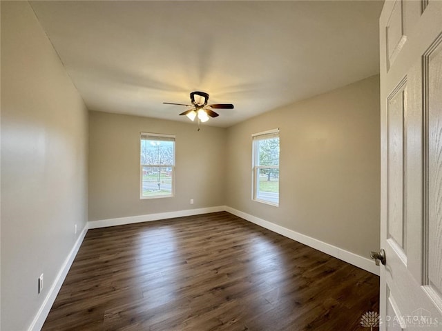 356 Old St Unit 122, Clearcreek Twp, OH 45036 - empty room with ceiling fan and dark wood-style flooring