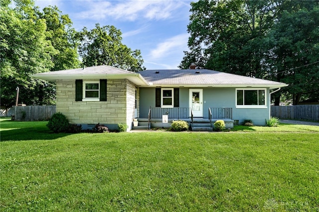 732 Central Ave, Franklin, OH 45005 - view of front facade featuring covered porch and stone siding