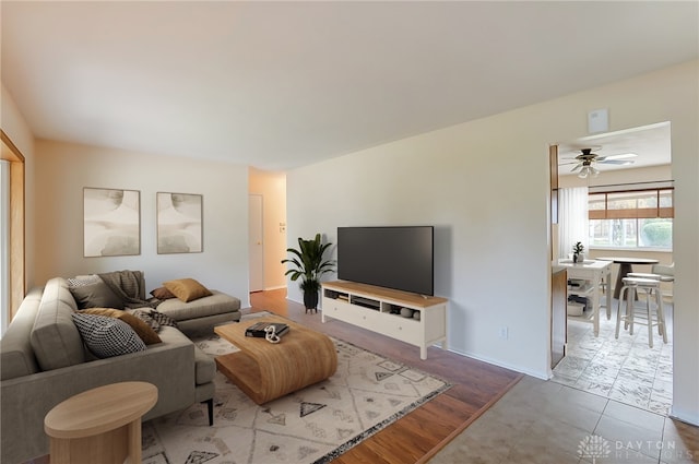 106 Mark Ct, Germantown, OH 45327 - living room with a ceiling fan
