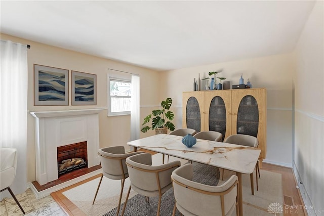 106 Mark Ct, Germantown, OH 45327 - dining room featuring a fireplace