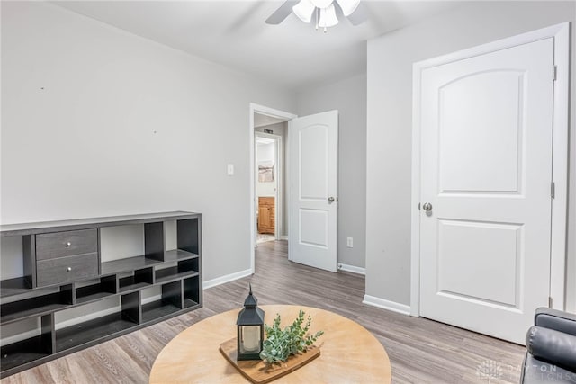 4629 Wicklow Dr, Middletown, OH 45042 - living room featuring a ceiling fan and wood finished floors