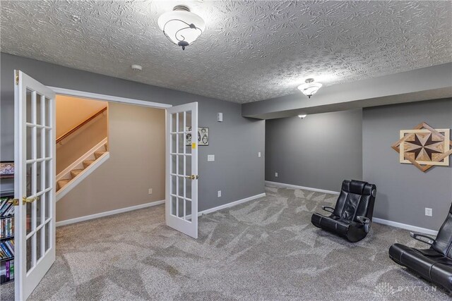 1210 Greystone Cir, Dayton, OH 45414 - unfurnished room featuring french doors, carpet, and stairs