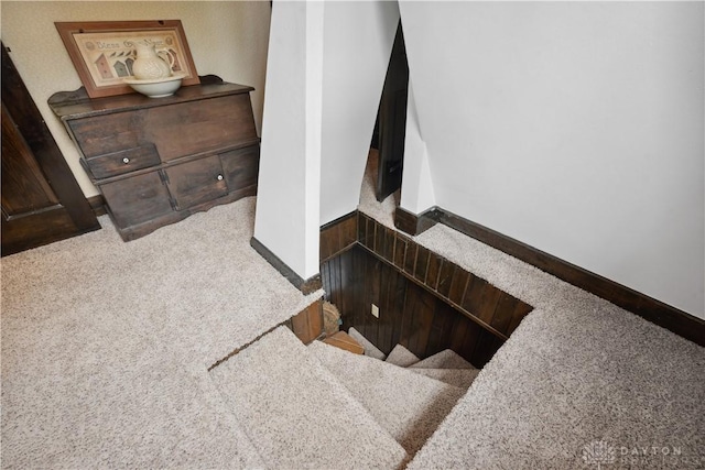 8760 State Route 380, Chester Twp, OH 45177 - stairs with carpet and baseboards