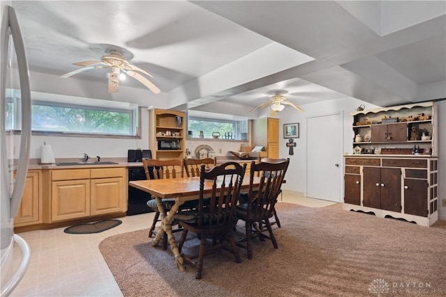 8760 State Route 380, Chester Twp, OH 45177 - dining space featuring a ceiling fan