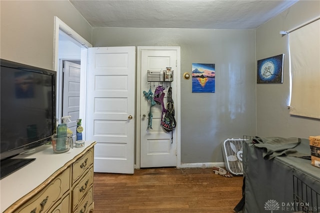 2311 Alpine Way, Dayton, OH 45406 - interior space featuring dark wood-style floors and a textured ceiling