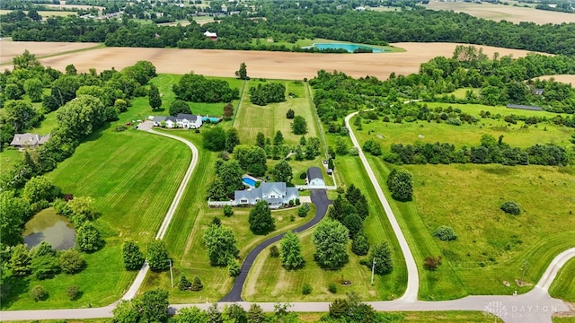 3244 N Shoemaker Rd, Lebanon, OH 45036 - aerial view of sparsely populated area featuring a large body of water and a tree filled landscape