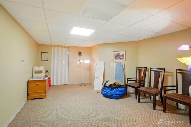 3244 N Shoemaker Rd, Lebanon, OH 45036 - sitting room with carpet floors and a paneled ceiling