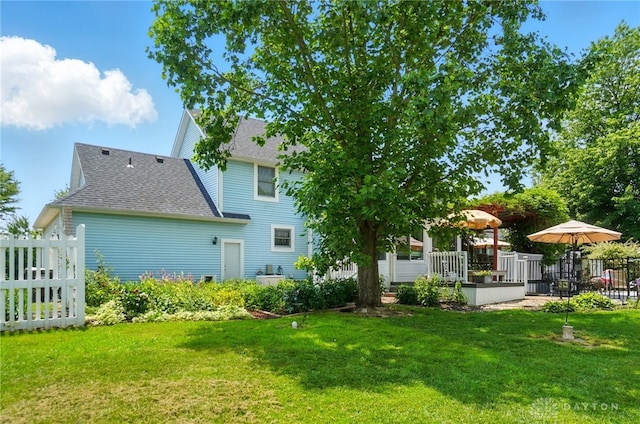 3244 N Shoemaker Rd, Lebanon, OH 45036 - rear view of house with a shingled roof