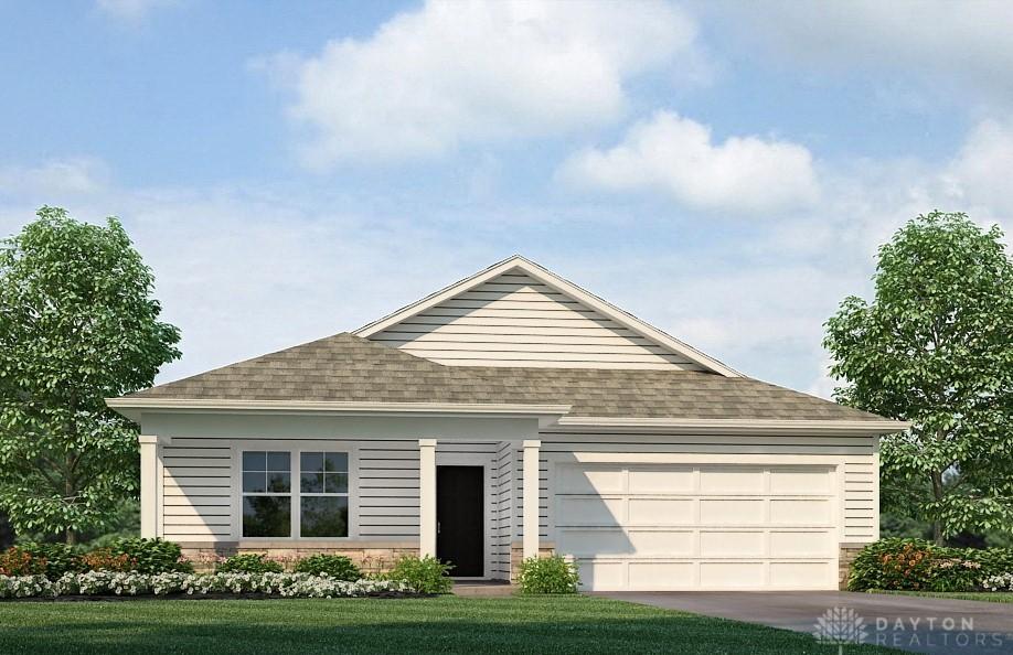 540 Hollywood Blvd, Xenia, OH 45385 - view of front of house with a shingled roof, an attached garage, and driveway