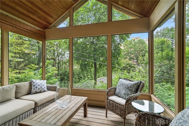 1314 Red Bud Trl, Dayton, OH 45409 - sunroom / solarium featuring lofted ceiling and an outdoor living space
