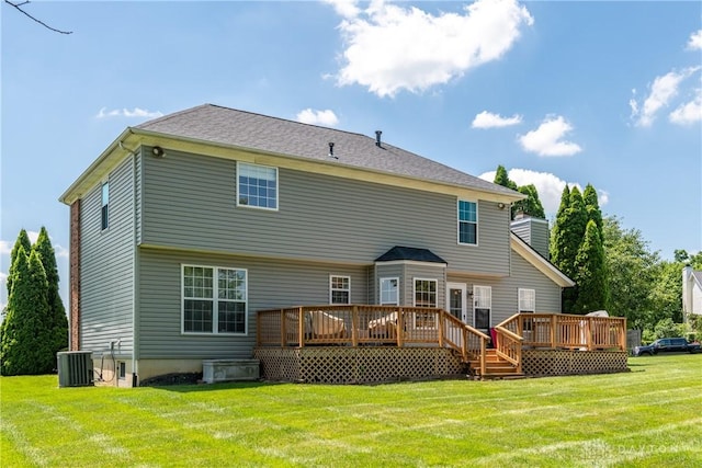 2384 Flyway Ct, Beavercreek, OH 45431 - back of house featuring a yard and a deck