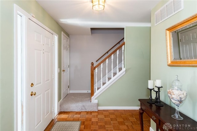 2384 Flyway Ct, Beavercreek, OH 45431 - foyer entrance with stairs and baseboards