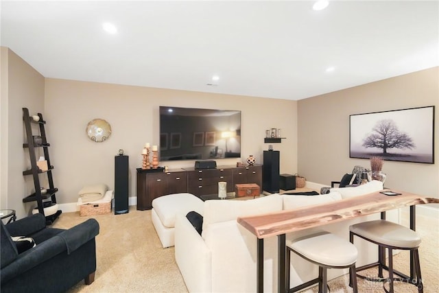 7921 Locust Grove Ct, Springboro, OH 45066 - living area with light colored carpet and recessed lighting