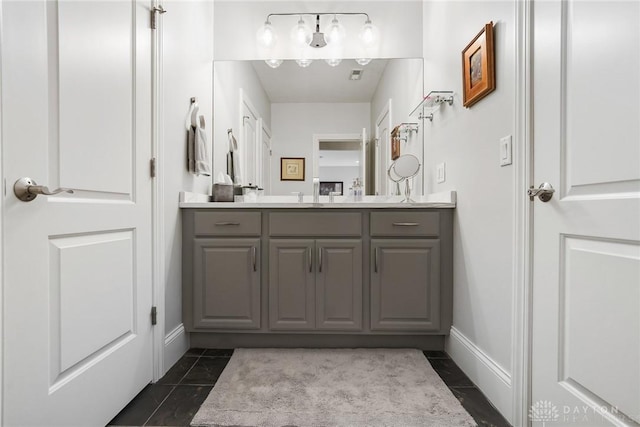 7921 Locust Grove Ct, Springboro, OH 45066 - bathroom with baseboards and vanity