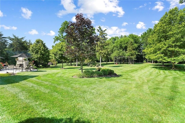 7921 Locust Grove Ct, Springboro, OH 45066 - view of grassy yard with view of wooded area