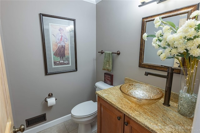 5010 Rhine Way, Centerville, OH 45458 - half bathroom featuring vanity and tile patterned floors