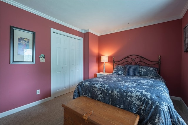 5010 Rhine Way, Centerville, OH 45458 - carpeted bedroom featuring crown molding and a closet