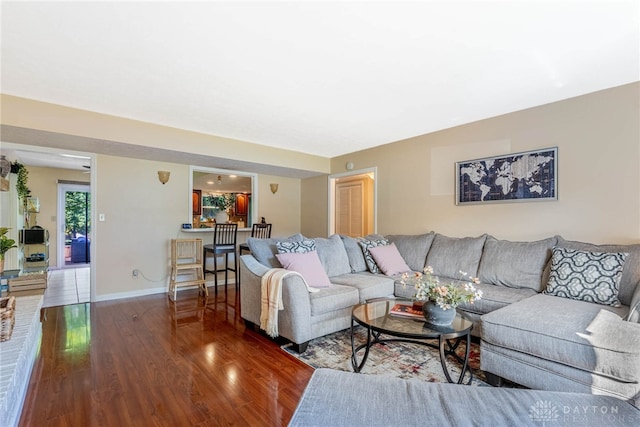 9031 S Normandy Ln, Washington Twp, OH 45458 - living area featuring wood finished floors and baseboards