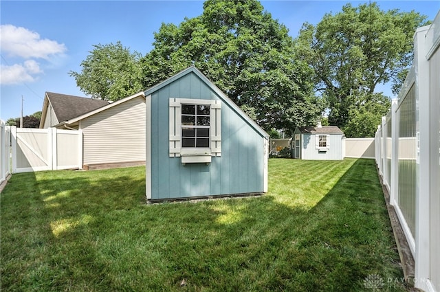 450 Overfield Pl, Troy, OH 45373 - view of shed with a fenced backyard