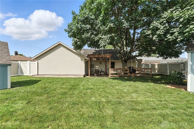 450 Overfield Pl, Troy, OH 45373 - rear view of house with a fenced backyard