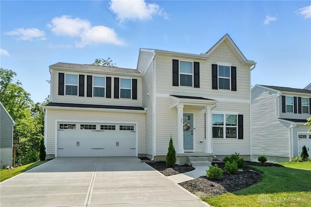 55 Spicewood Dr, Amelia, OH 45102 - traditional-style house featuring a garage, driveway, and a front yard