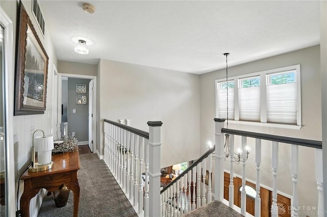 3166 Green Turtle Dr, Butler Twp, OH 45414 - hall with an upstairs landing and baseboards