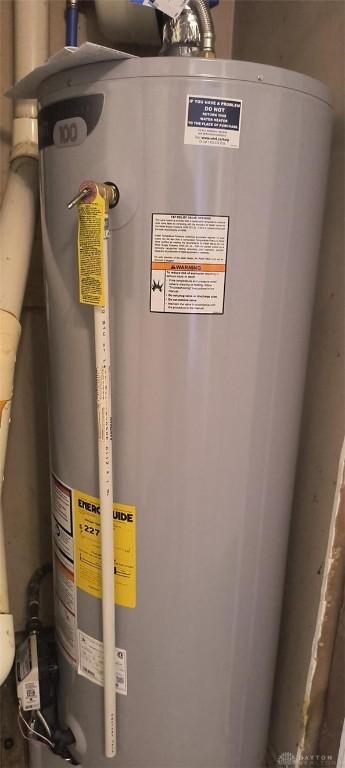 29 Elm St, Jamestown Vlg, OH 45335 - utility room with gas water heater