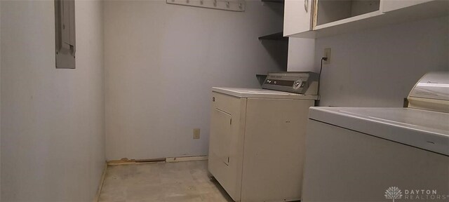 29 Elm St, Jamestown Vlg, OH 45335 - laundry area featuring washing machine and dryer and electric panel