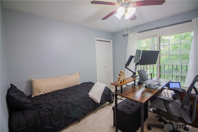 101 Blue Gate Cir Unit 1, Dayton, OH 45429 - carpeted bedroom with a desk and a closet