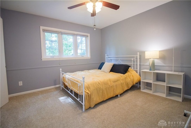 101 Blue Gate Cir Unit 1, Dayton, OH 45429 - bedroom with carpet and a ceiling fan