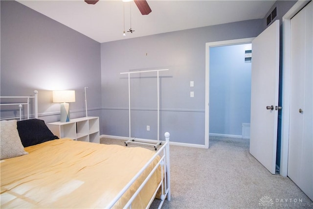 101 Blue Gate Cir Unit 1, Dayton, OH 45429 - bedroom with carpet flooring and a ceiling fan