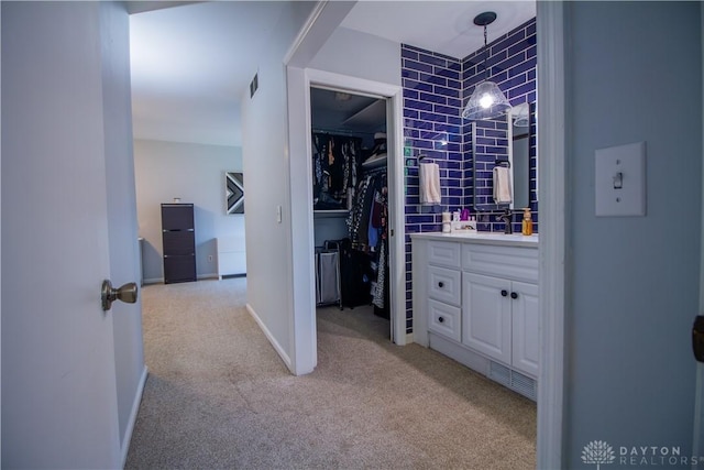 101 Blue Gate Cir Unit 1, Dayton, OH 45429 - bathroom with vanity and carpet floors