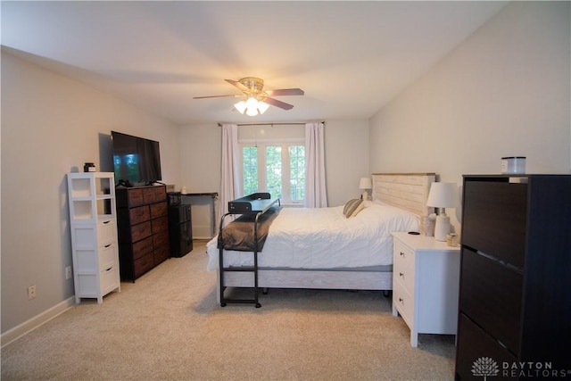 101 Blue Gate Cir Unit 1, Dayton, OH 45429 - bedroom with light carpet and a ceiling fan