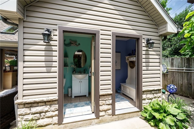 5516 Anne Ln, Washington Twp, OH 45459 - view of exterior entry featuring a sink