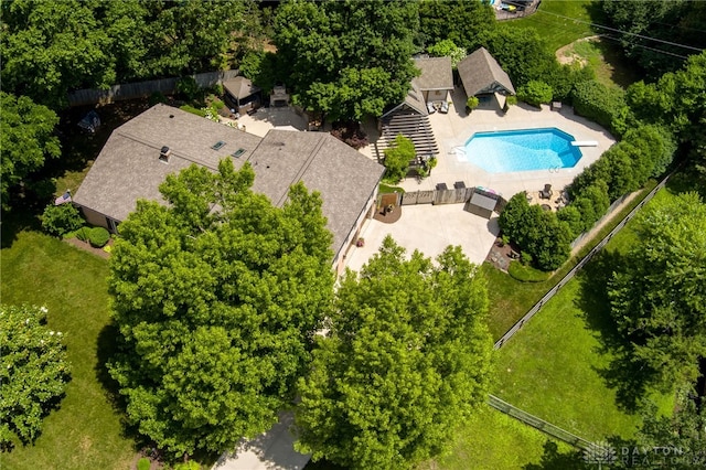 5516 Anne Ln, Washington Twp, OH 45459 - bird's eye view of a pool area